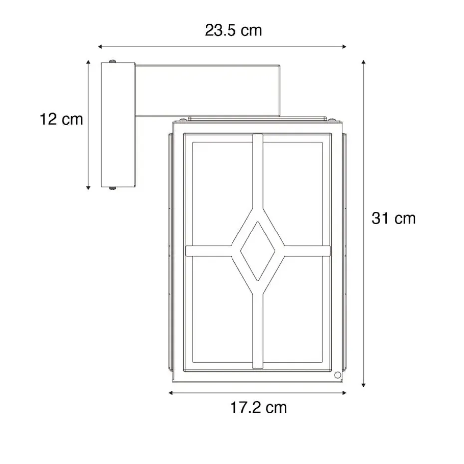 Qazqa wandlampen buiten dover zwart e27