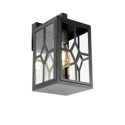 Qazqa wandlampen buiten dover zwart e27