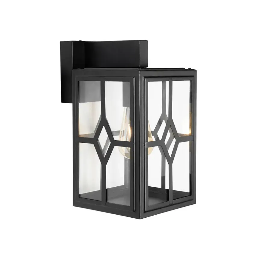 Qazqa wandlampen buiten dover zwart e27