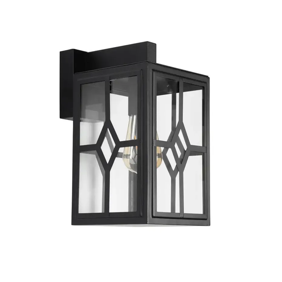 Qazqa wandlampen buiten dover zwart e27