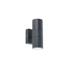 Qazqa wandlampen buiten duo grijs gu10