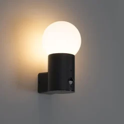 Qazqa wandlampen buiten huma zwart e27