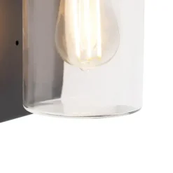 Qazqa wandlampen buiten jarra zwart e27