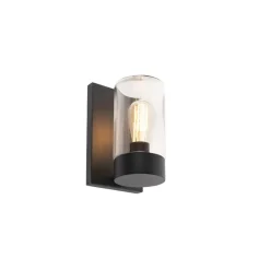 Qazqa wandlampen buiten jarra zwart e27