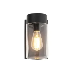 Qazqa wandlampen buiten jarra zwart e27