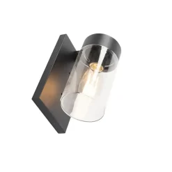 Qazqa wandlampen buiten jarra zwart e27