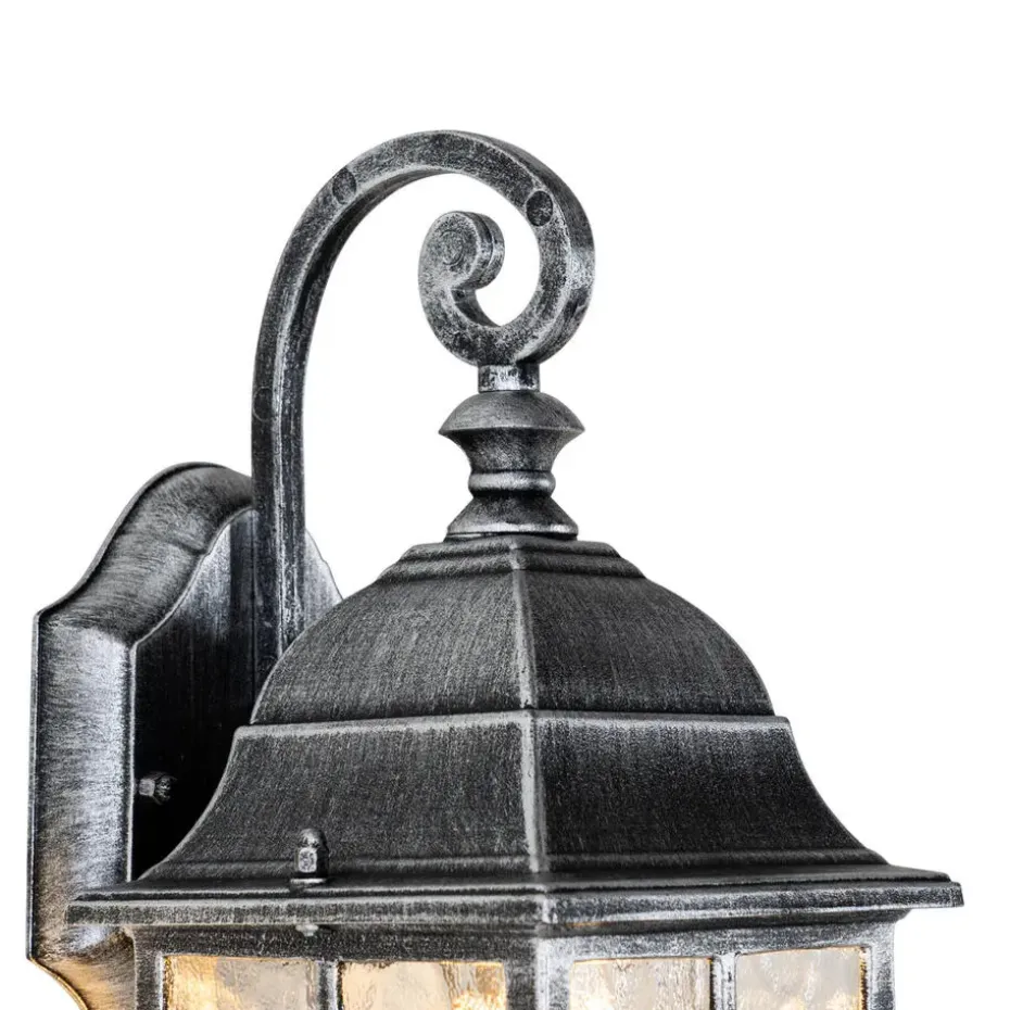 Qazqa wandlampen buiten london zilverkleurig e27