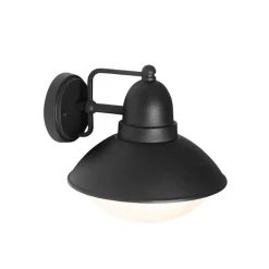 Qazqa wandlampen buiten marcel zwart e27