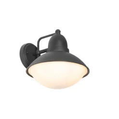Qazqa wandlampen buiten marcel zwart e27