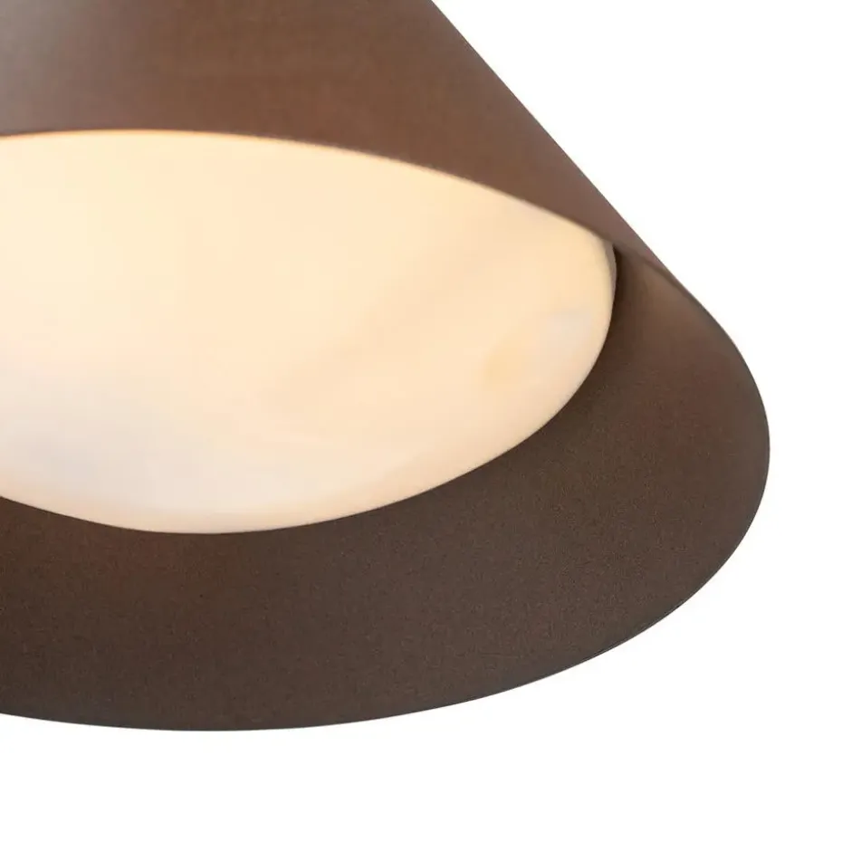 Qazqa wandlampen buiten natas bronskleurig e27