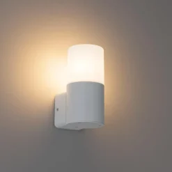 Qazqa wandlampen buiten odense wit e27