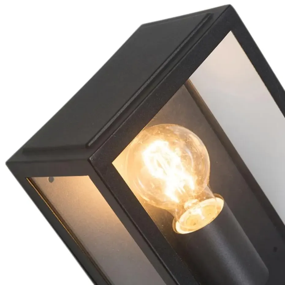 Qazqa wandlampen buiten rotterdam zwart e27