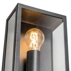 Qazqa wandlampen buiten rotterdam zwart e27