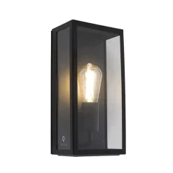 Qazqa wandlampen buiten rotterdam zwart e27