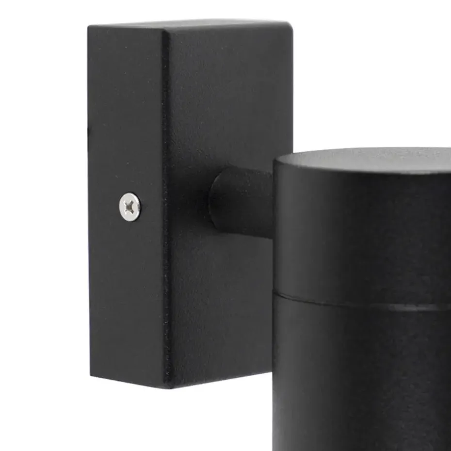 Qazqa wandlampen buiten solo zwart gu10