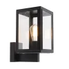 Qazqa wandlampen buiten sutton zwart e27