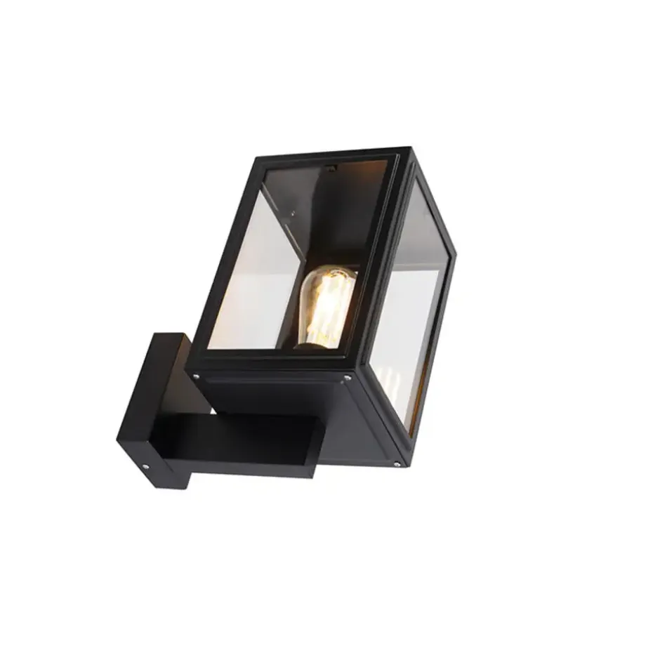 Qazqa wandlampen buiten sutton zwart e27