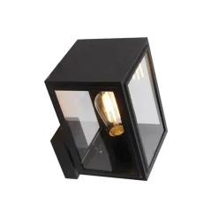 Qazqa wandlampen buiten sutton zwart e27