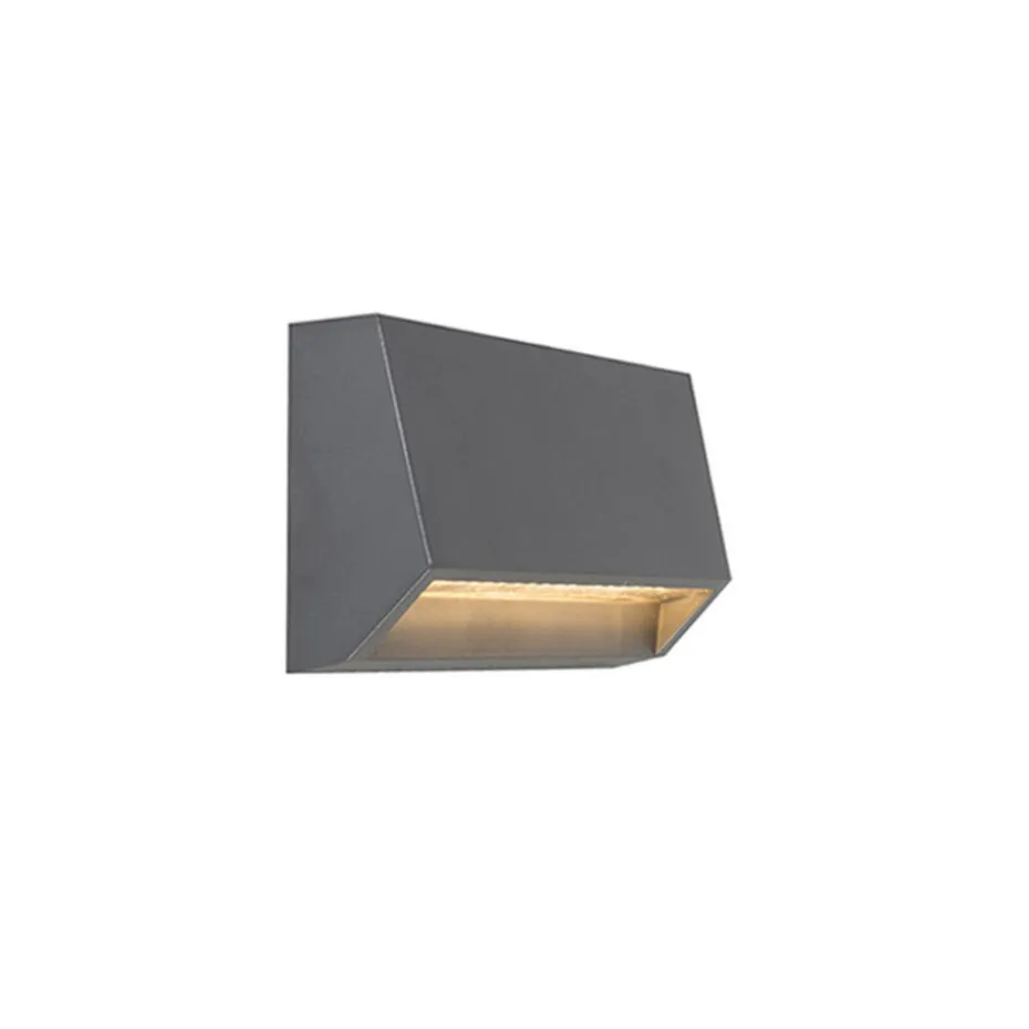 Qazqa wandlampen buiten sandstone grijs geïntegreerde led