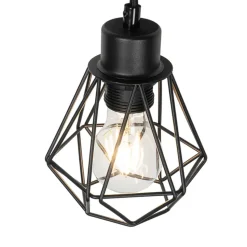 Qazqa wandlampen chon zwart e27