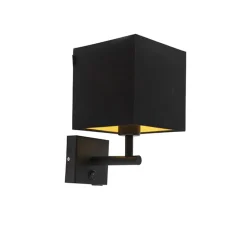 Qazqa wandlampen combi zwart e27