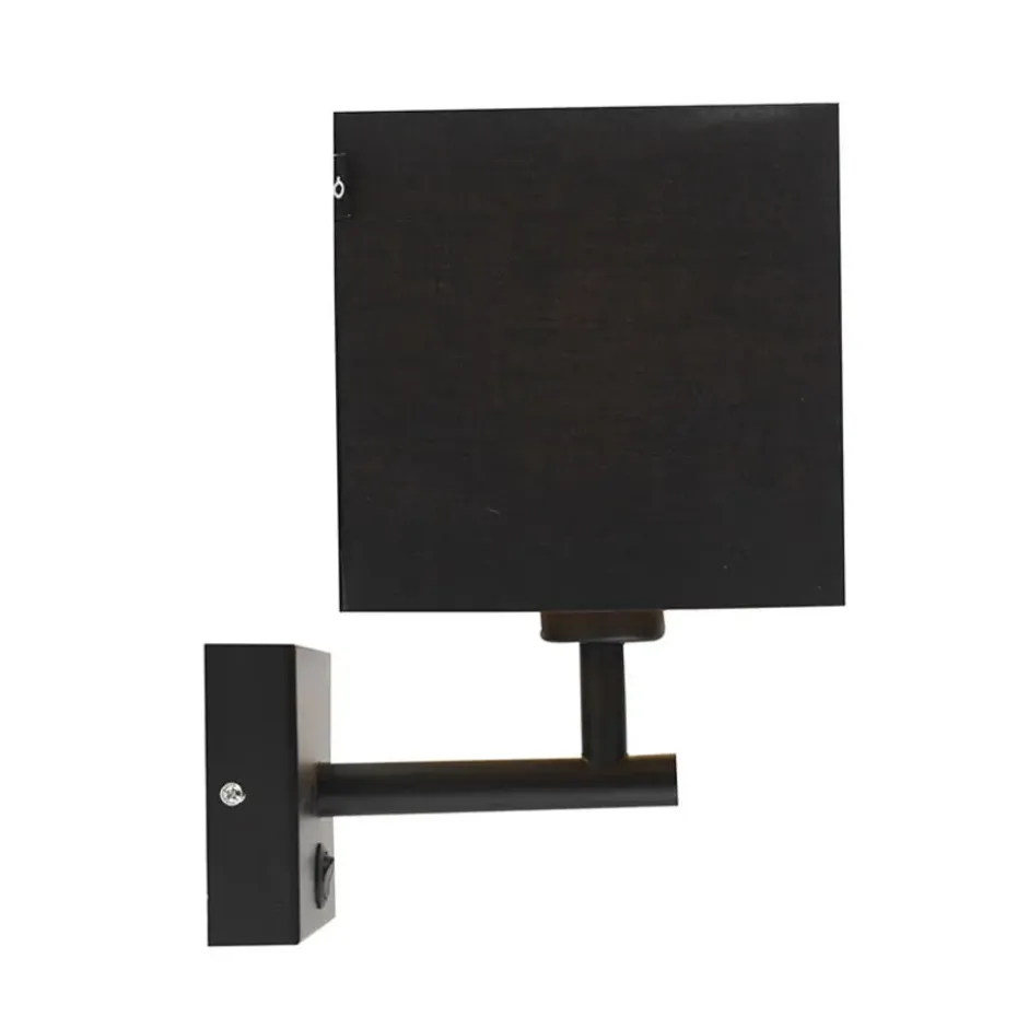 Qazqa wandlampen combi zwart e27