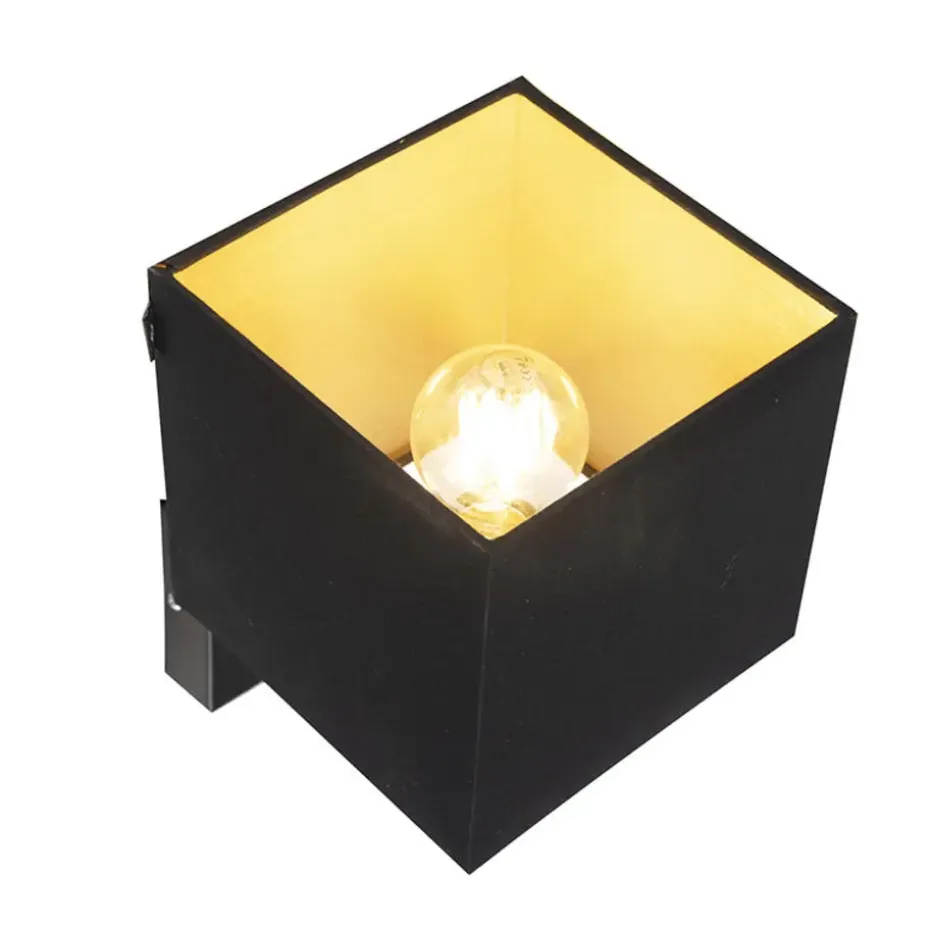 Qazqa wandlampen combi zwart e27