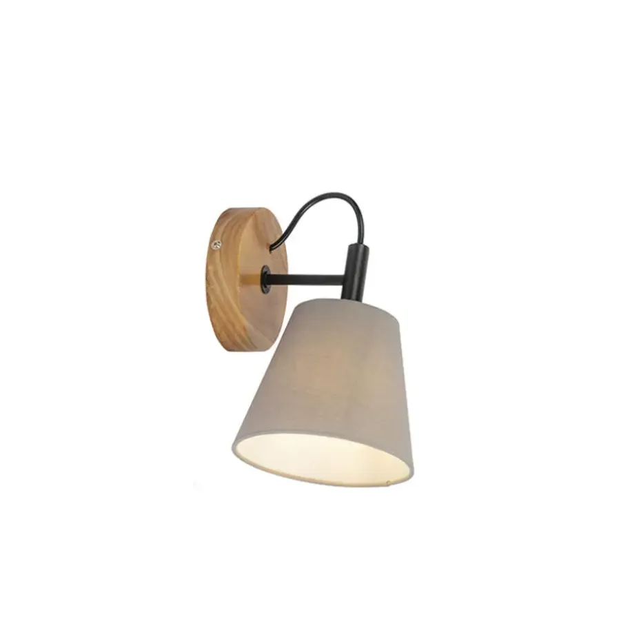 Qazqa wandlampen cupy grijs e14