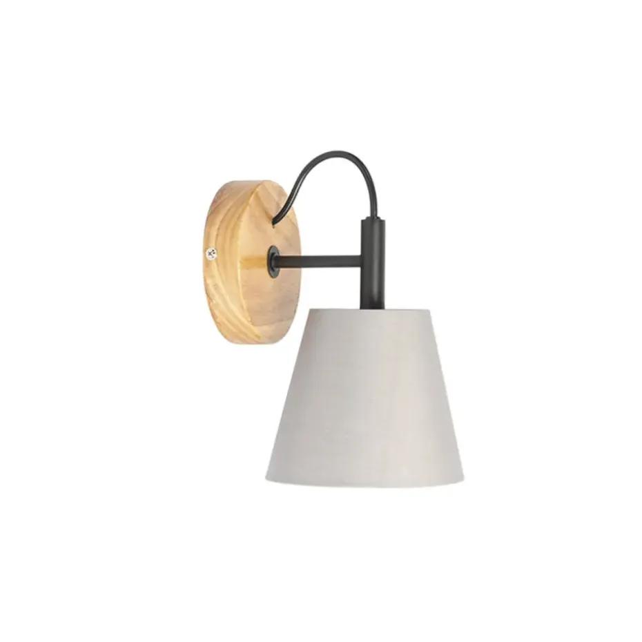 Qazqa wandlampen cupy grijs e14