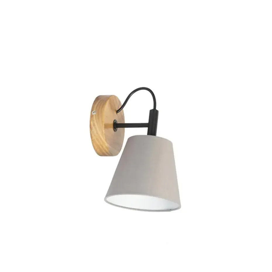 Qazqa wandlampen cupy grijs e14