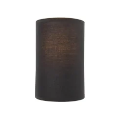 Qazqa wandlampen drum zwart e27