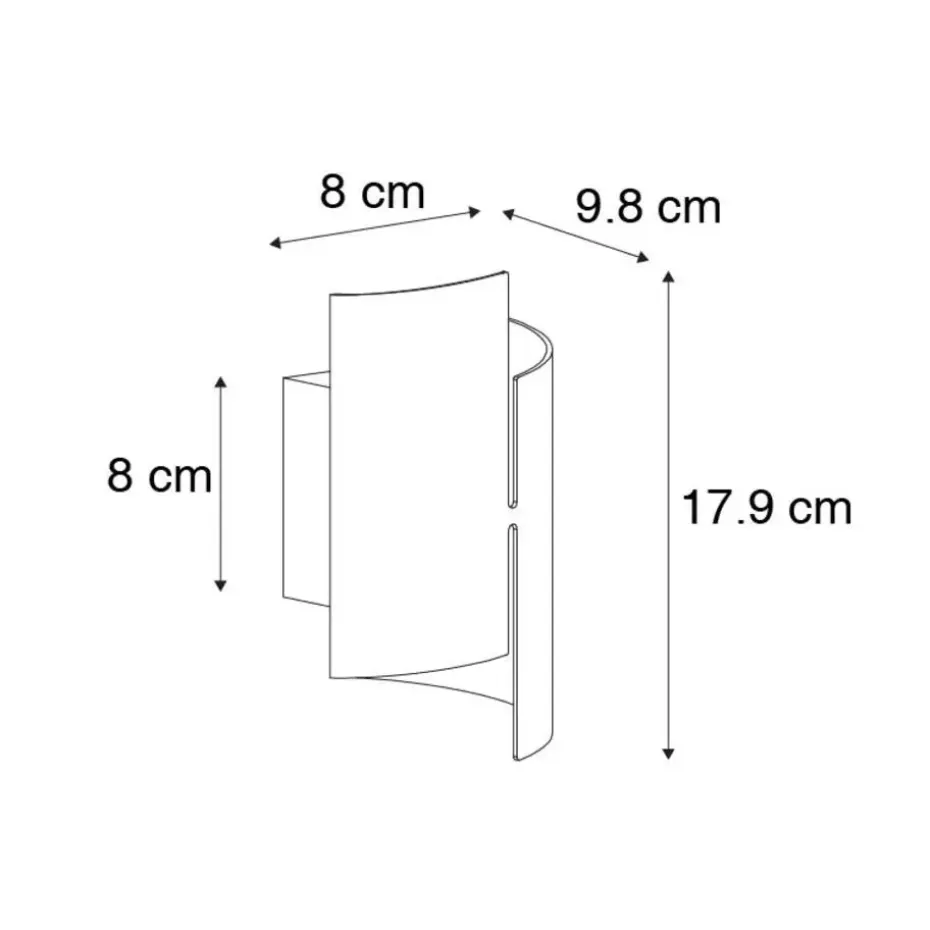 Qazqa wandlampen faldo zwart g9