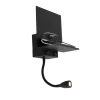 Qazqa wandlampen flero zwart g9