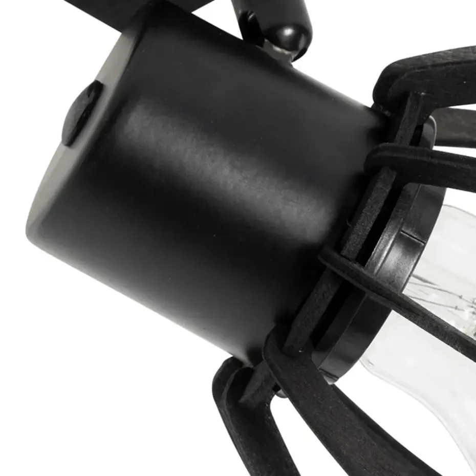 Qazqa wandlampen fotu zwart e27