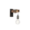 Qazqa wandlampen gallow zwart e27