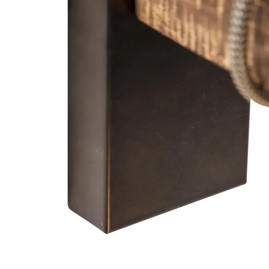 Qazqa wandlampen gallow zwart e27