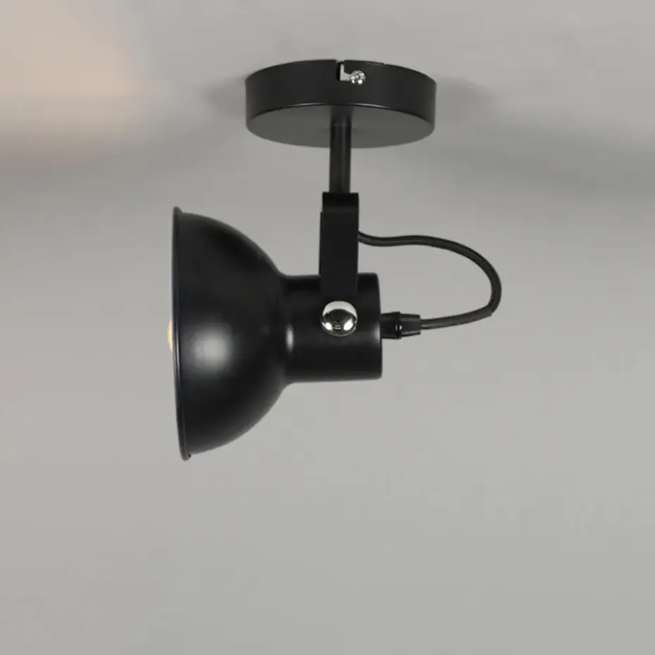 Qazqa wandlampen guida zwart e14