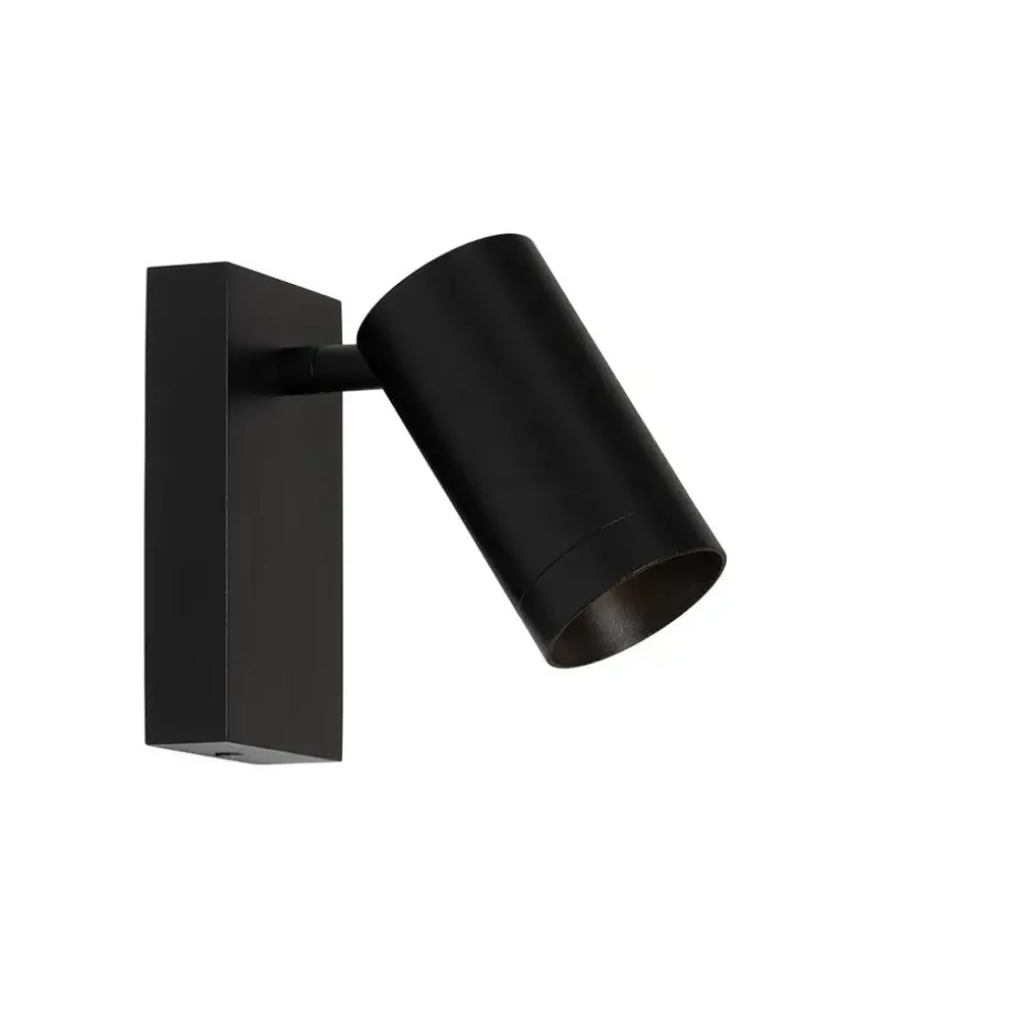Qazqa wandlampen jeana luxe zwart gu10