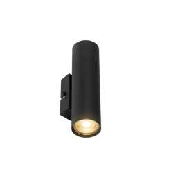 Qazqa wandlampen jeana zwart gu10