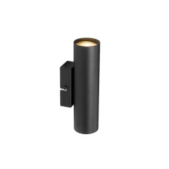 Qazqa wandlampen jeana zwart gu10