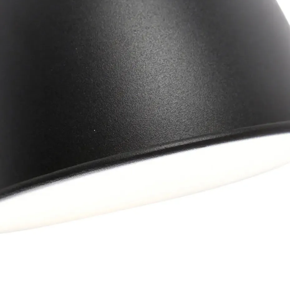 Qazqa wandlampen merle zwart e27