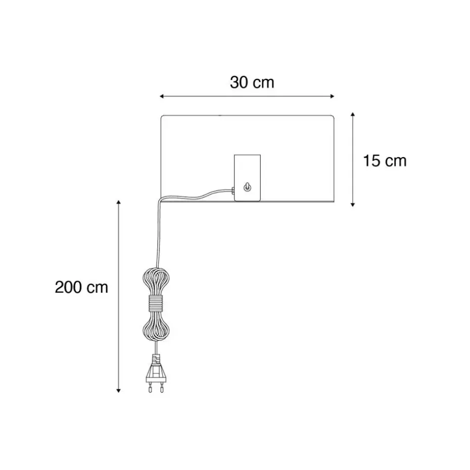 Qazqa wandlampen muro zwart e27