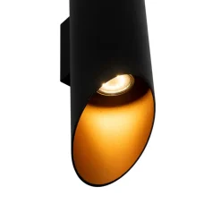 Qazqa wandlampen organa zwart gu10