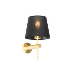 Qazqa wandlampen pluk goudkleurig e27