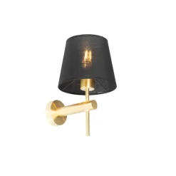 Qazqa wandlampen pluk goudkleurig e27