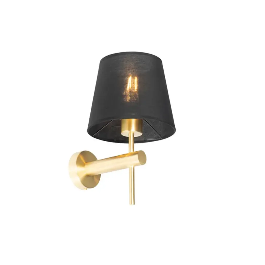 Qazqa wandlampen pluk goudkleurig e27