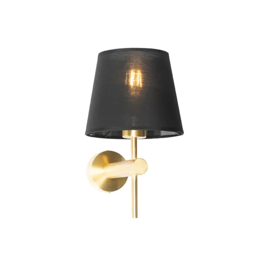 Qazqa wandlampen pluk goudkleurig e27