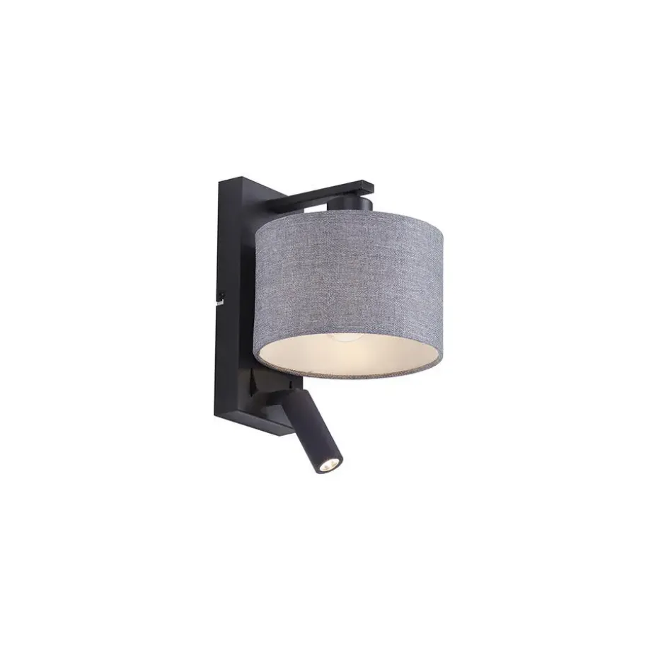 Qazqa wandlampen puglia grijs e27