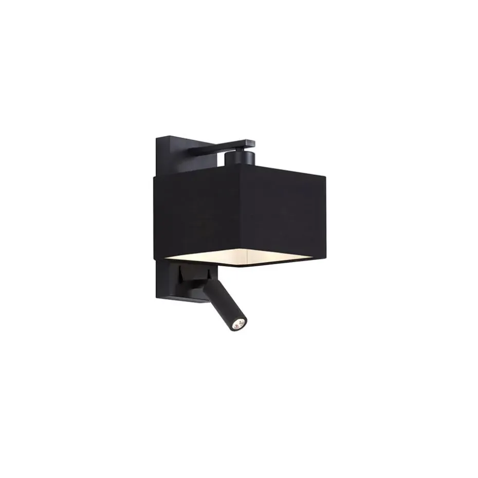 Qazqa wandlampen puglia zwart e27