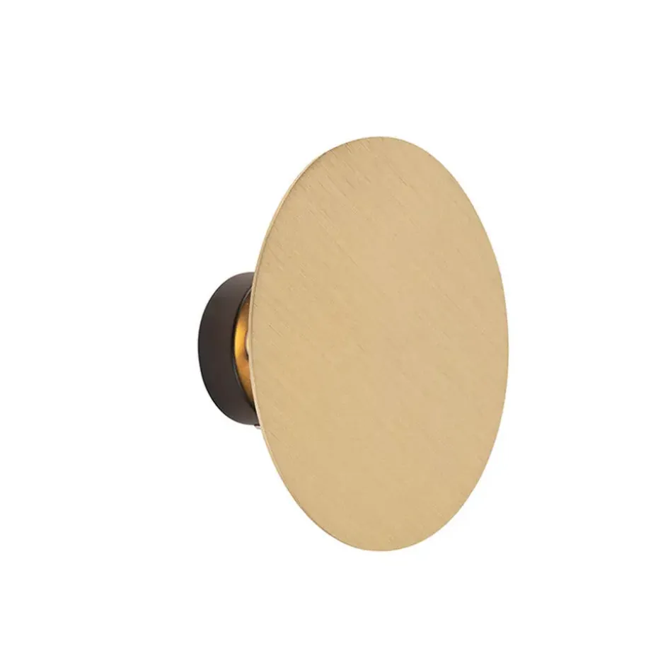 Qazqa wandlampen pulley goudkleurig g9